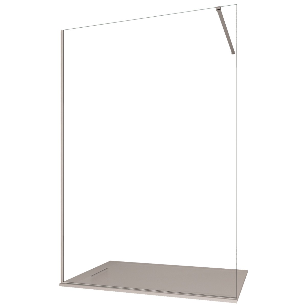 Wendbare, transparente, begehbare Dusche, Höhe H195cm...