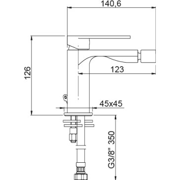 Miscelatore bidet nero...