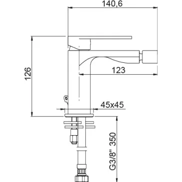 Miscelatore bidet nero...