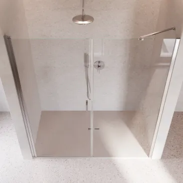 Porta doccia battente con un lato fisso SALEMA-3
