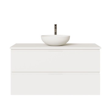Meuble de salle de bain suspendu ARMONY blanc de 80 cm