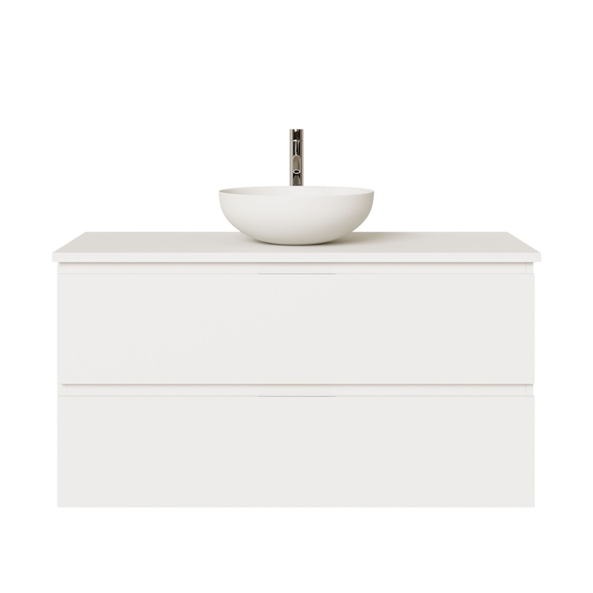 Meuble de salle de bain suspendu ARMONY blanc de 80 cm