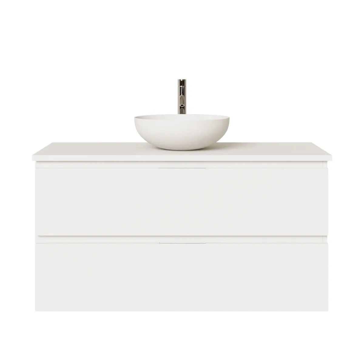 Meuble de salle de bain suspendu ARMONY blanc de 80 cm