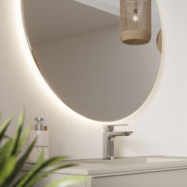 Miroir de salle de bain rond à LED 80/90 cm | Mondialshop