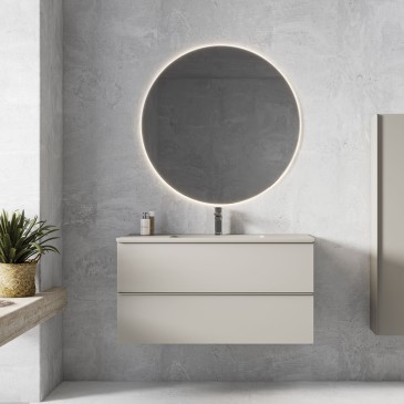 Miroir de salle de bain rond à LED 80/90 cm | Mondialshop