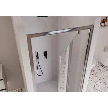 Porte de douche Adele 1 porte transparente à charnières h195 6 mm