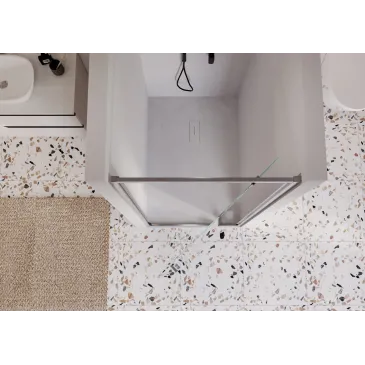 Adele 1-türige, transparente Drehtür für Dusche, Höhe 195 mm, 6 mm