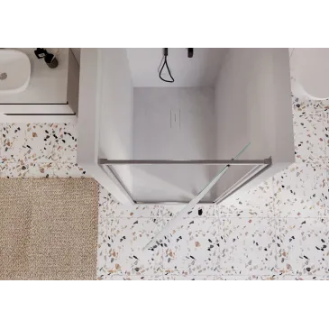 Porte de douche opaque monobloc 80 90 100 h195 6 mm anticalcaire