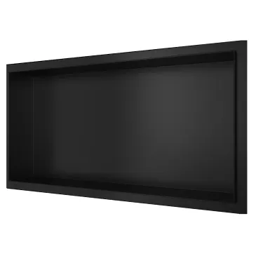 GLAMOUR Duschablage 60x30 schwarz Tiefe 8cm