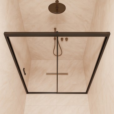 Porte de douche anticalcaire AGATA H195 porte coulissante