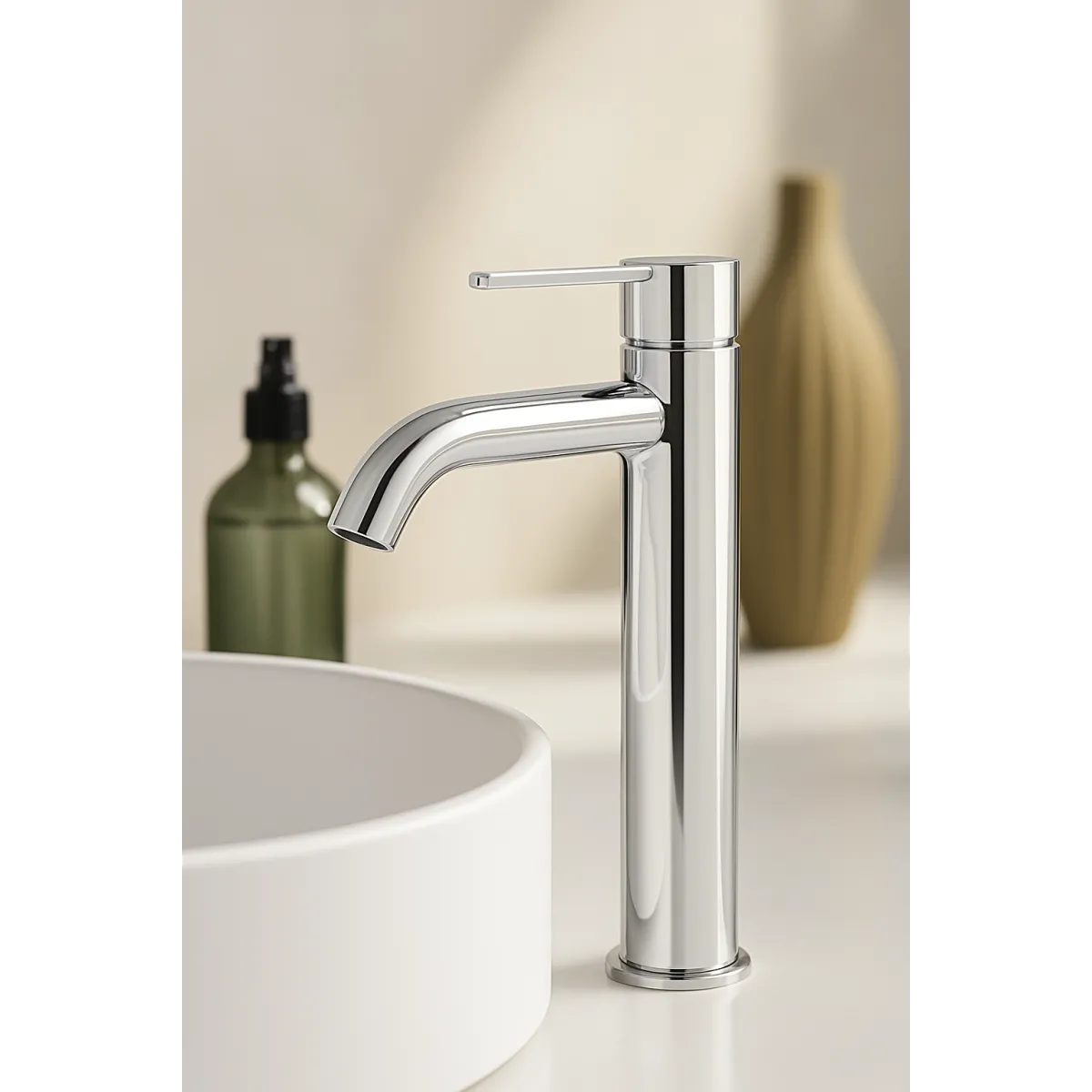 Mitigeur de lavabo de comptoir urbain avec bec haut