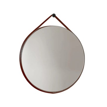 Runder Spiegel mit Lederband | Mondialshop