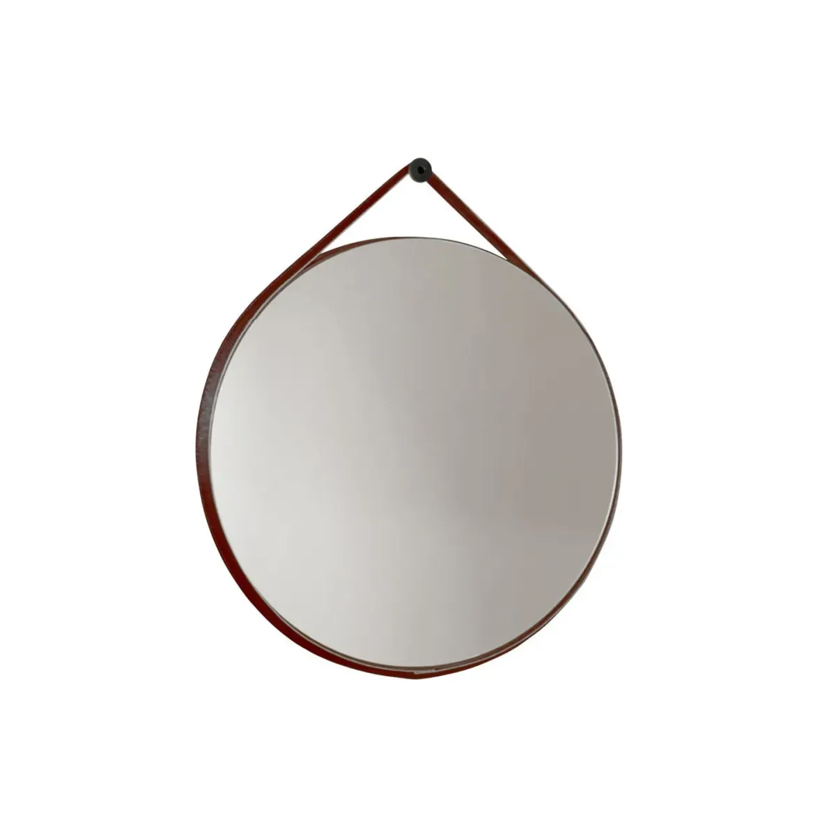 Specchio Tondo con Cintura in Cuoio | Mondialshop
