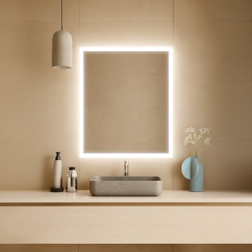Miroir de salle de bain rétroéclairé par LED | Mondialshop