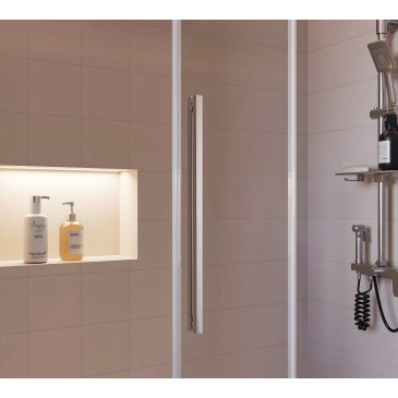 EUCLIDE H195 transparente, kalkabweisende Schiebetür für Dusche