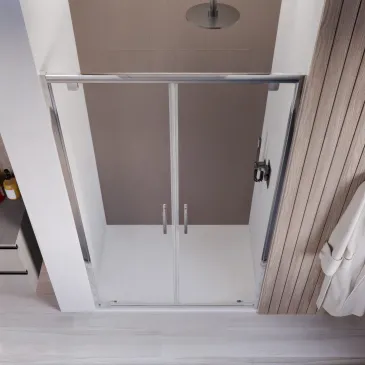 Porte de douche h195 Salon intérieur ou extérieur anticalcaire 6 mm JAVA