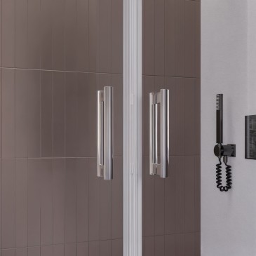 Porte de douche h195 Salon intérieur ou extérieur anticalcaire 6 mm JAVA