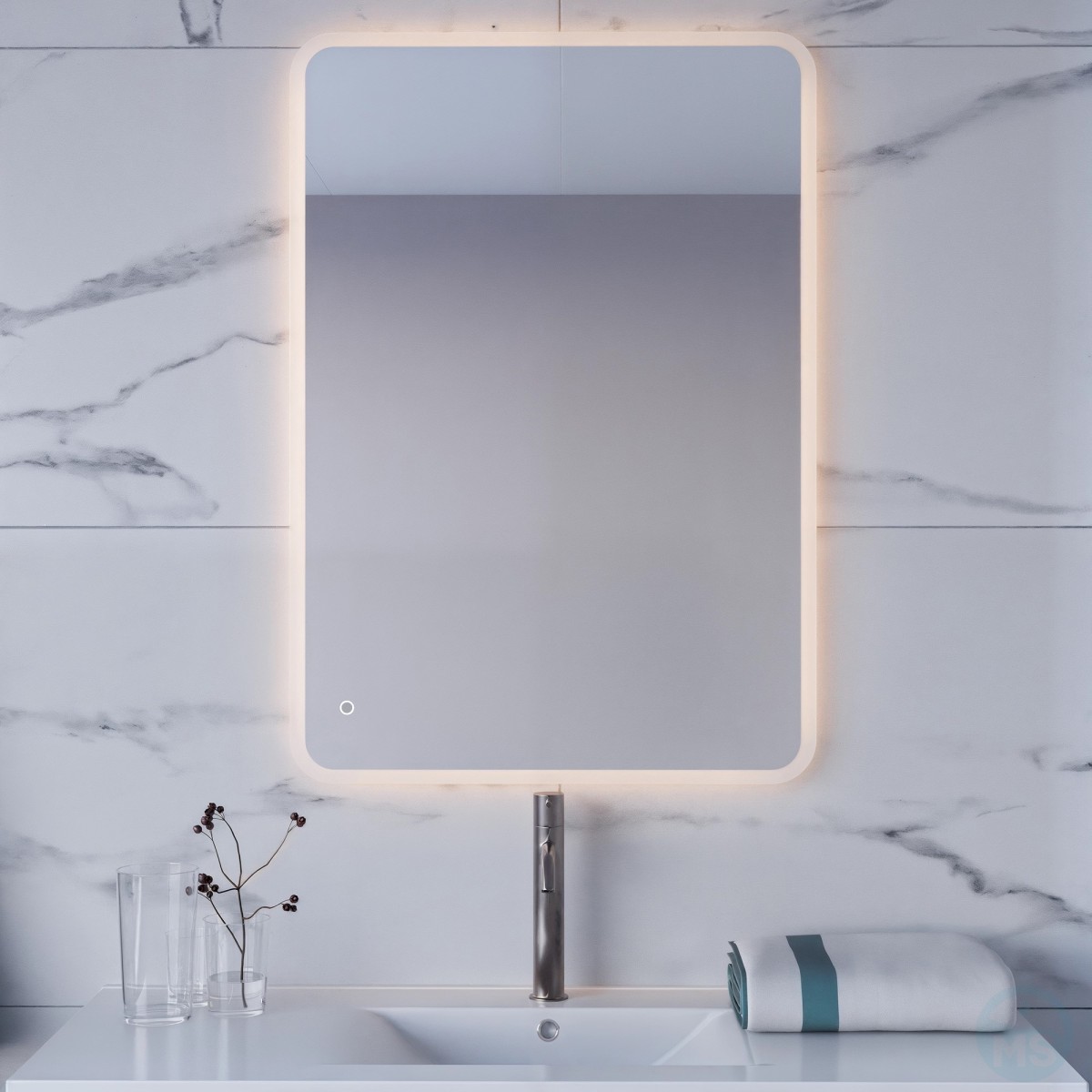 LED-Touchscreen-Badezimmerspiegel | Mondialshop