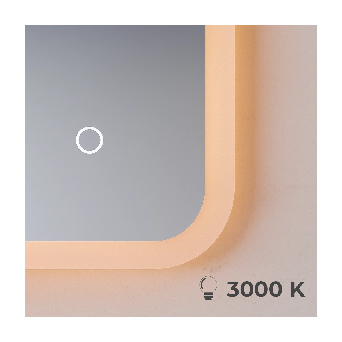 Miroir de salle de bain à écran tactile LED | Mondialshop