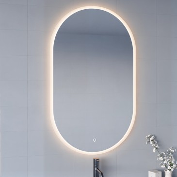 Specchio Bagno Ovale LED Touch-Screen | Mondialshop