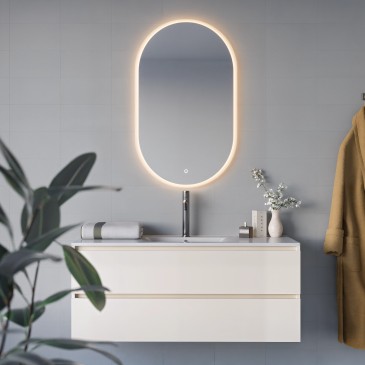 Specchio Bagno Ovale LED Touch-Screen | Mondialshop