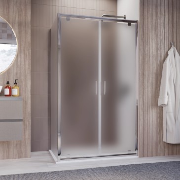 Cabine de douche 2 côtés, style saloon, intérieur ou extérieur, opaque, h195 6 mm Java