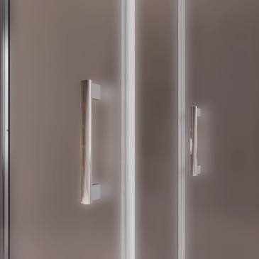 Duschkabine, 2-seitig, innen oder außen, blickdicht, H195, 6 mm, Java