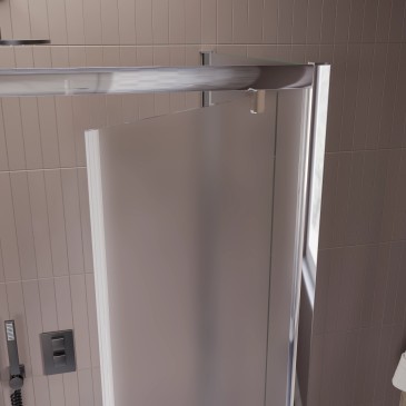 Cabine de douche 3 côtés style saloon, intérieure ou extérieure, opaque h195 6 mm Java