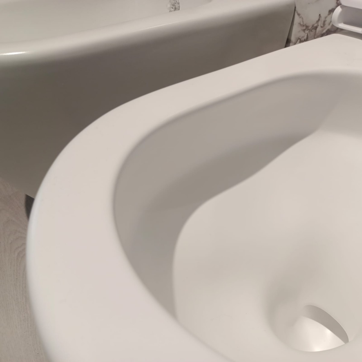 Sanitari wc e bidet bianco opaco scarico ciclonico MOON