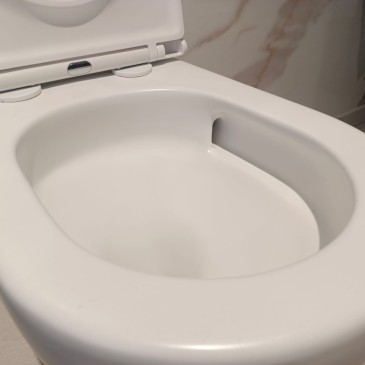 WC et bidet blanc mat avec chasse d'eau cyclonique MOON