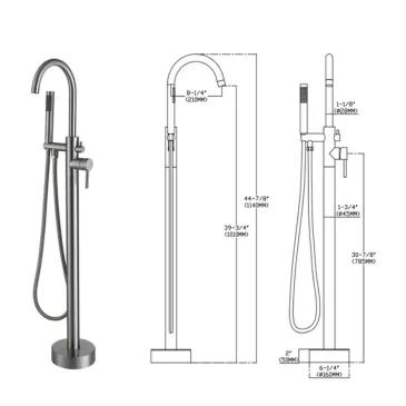Miscelatore vasca freestanding cromato Tiffany