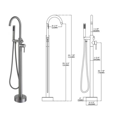 Mitigeur de baignoire sur pied Tiffany Black