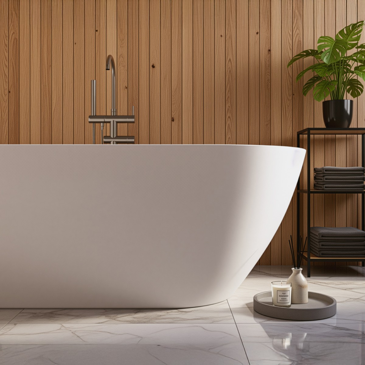Vasca Freestanding 170x75 MOON Bianco Lucido | Acrilico