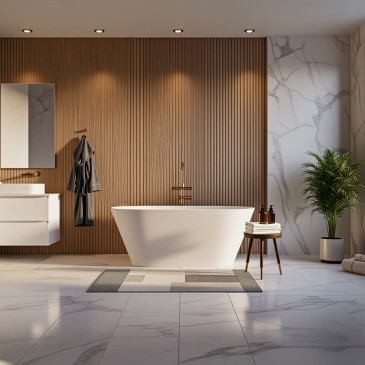 Baignoire îlot blanche...