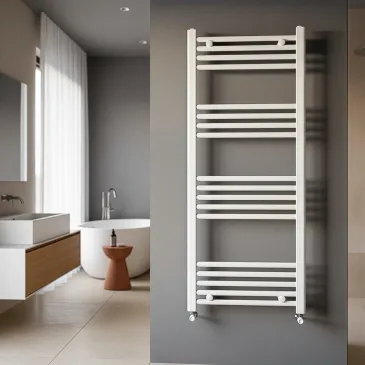 Radiatore Termoarredo scaldasalviette 120x50 bianco interasse 450 mm