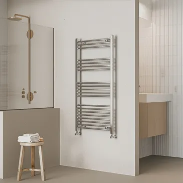 Termoarredo Scaldasalviette Bagno ad Acqua 1200x600 Cromato - Interasse 550 mm | SARA