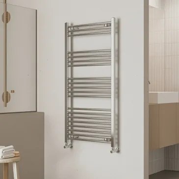 Termoarredo Scaldasalviette Bagno ad Acqua 1200x600 Cromato - Interasse 550 mm | SARA