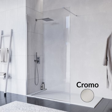 Doccia walk-in 140 cm h200 vetro 8mm anticalcare trasparente ISIDE