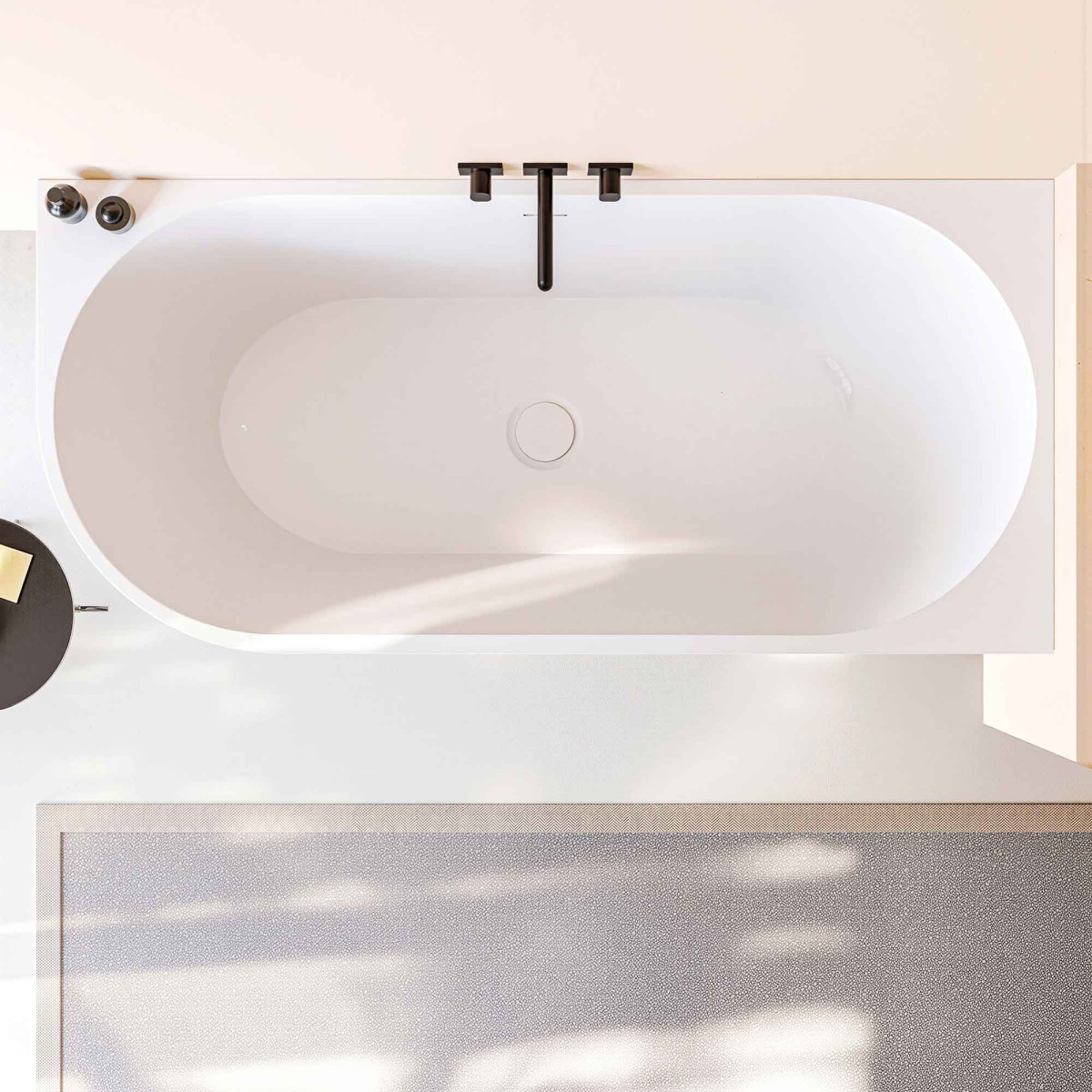 Vasca da Bagno 160x75 da Appoggio ad angolo e Piletta...