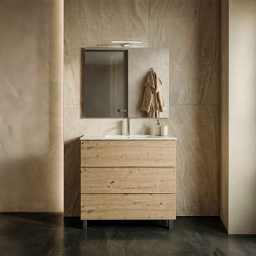 Mobile bagno sospeso 80cm legno naturale nodato ARMONY