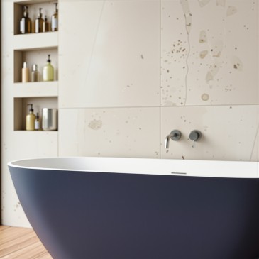 Vasca da Bagno Freestanding 160x73 Blu e Bianca | Blue Moon