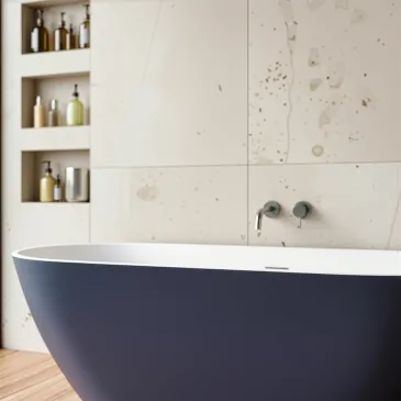Vasca da Bagno Freestanding 160x73 Blu e Bianca | Blue Moon
