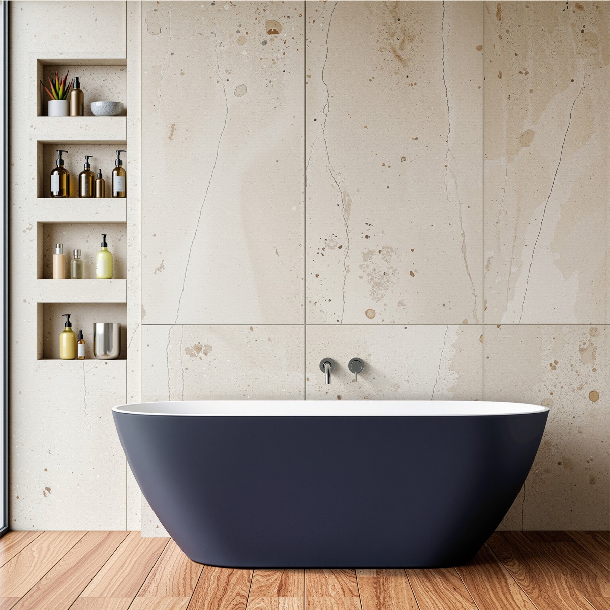 Freistehende Badewanne Blau 160x73 BLUE MOON