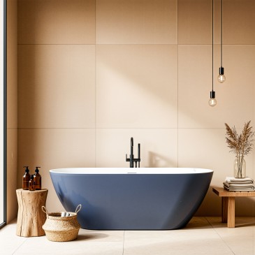 Freistehende Badewanne Blau 160x73 BLUE MOON