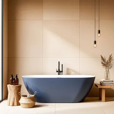 Freistehende Badewanne Blau 160x73 BLUE MOON