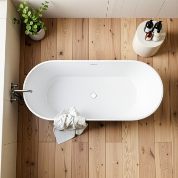 Vasca da Bagno Freestanding 160x73 Blu e Bianca | Blue Moon
