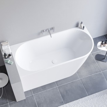 160x75 Eckbadewanne links, Fluss-Acryl
