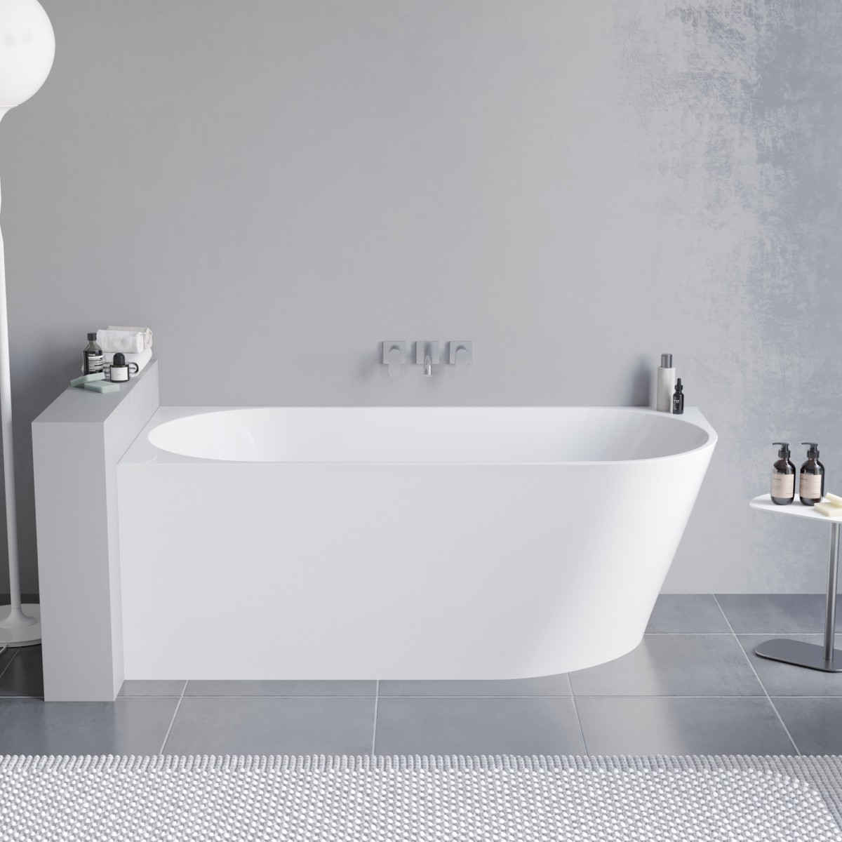 Vasca da Bagno 160x75 Angolare Sinistra River Acrilico