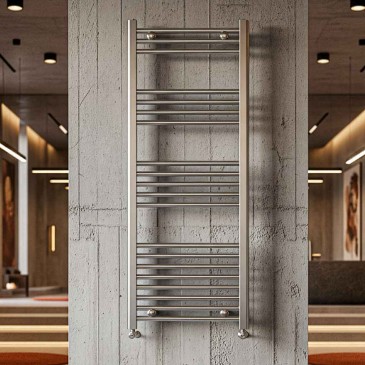 Termoarredo Scaldasalviette Bagno ad Acqua 1200x500 Cromato - Interasse 450 mm | SARA