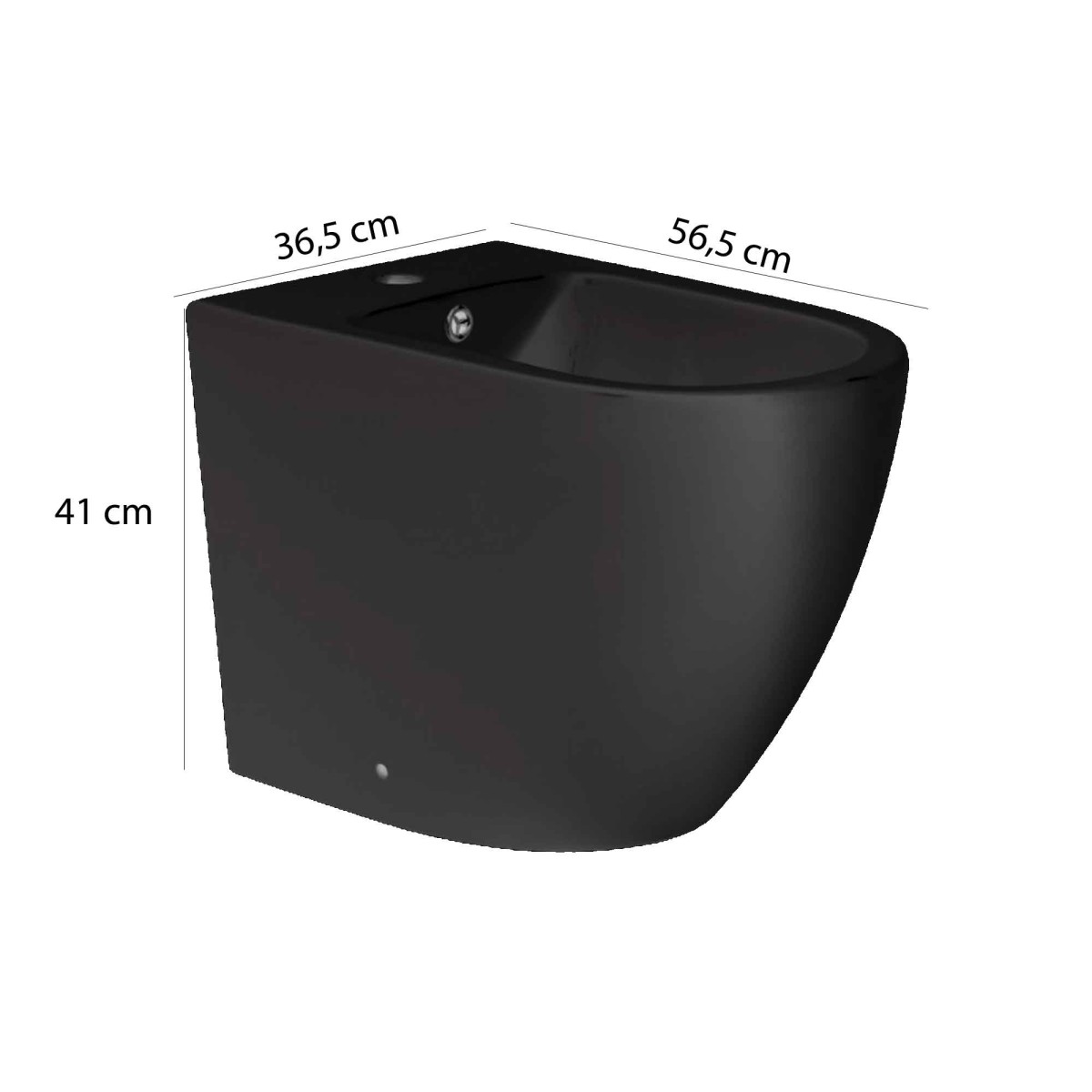 Weiße, flächenbündig montierte Toilette, Bidet und...
